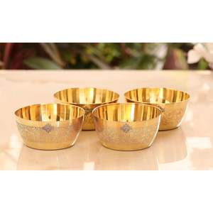 Bol décoratif en laiton poli bol à fruits en métal fait main pour table à manger et décoration intérieure de la maison - Product Image 5