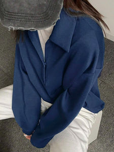 เสื้อสเวตเชิ้ตคอกลมลำลองสำหรับผู้หญิงฤดูหนาว สั่งทำพิเศษพร้อมโลโก้ด้านหน้า ระบายอากาศได้ดีและไม่หดตัว ราคาขายส่งสมเหตุสมผล - Product Image 6