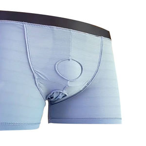 Caleçons tricotés personnalisés à imprimé sur la taille, avec poche séparée, soutien des testicules, ouverture frontale, taille basse, respirants, séchage rapide, en Spandex/Coton pour Hommes - Product Image 3