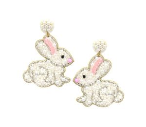 ต่างหูลูกปัดสไตล์โบฮีเมียนที่กำหนดเองได้ต่างหูยาวประดับรูปกระต่ายดีไซน์สวยใหม่ต่างหูห้อยคุณภาพ - Product Image 1