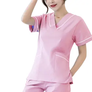 Krankenhaus Cherokee stilvolle Krankenschwester-Pulover hochwertige modische Pulloveruniform gewebt Sommerbekleidung Pullover-Uniformen-Sets Yoga-Hose