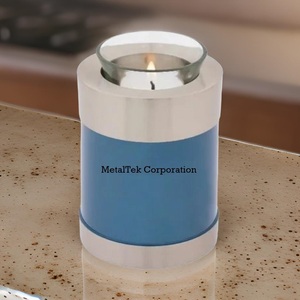 หลอดที่ระลึกสำหรับงานศพของมนุษย์และสัตว์เลี้ยงทำจากโลหะแข็งล็อคด้ายเพื่อรักษาความปลอดภัยขี้เถ้าเทียนทีไลท์ - Product Image 5