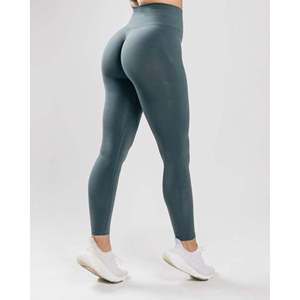 Mallas sin costuras para mujer, tela de punto 51% POLIAMIDA 38% poliéster 11% elastano de cintura alta cónica mármol azul - Product Image 3