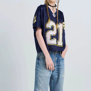 Camiseta Deportiva de Malla Personalizada de Secado Rápido, Transpirable, Ropa Deportiva Universitaria para Mujer, Unisex - Product Image 3