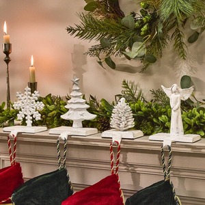 Heavy Duty Luxury Metal <b>Christmas</b> Stocking Holder <b>Tree</b> <b>Stand</b> for Fireplace Mantel Holiday Decorative Hanging Display - Product Image 6
