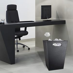 Poubelle en métal GALVALISÉ peu encombrante pour la maison moderne durableW AVEC POIGNÉE et design minimaliste couvercle pivotant facile à utiliser Métal - Product Image 4