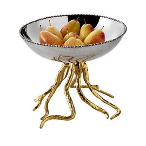 Cuenco de fruta de cubiertos de Metal elegante, vajilla de forma redonda de lujo moderna, cuenco de comida decorativo de la India para eventos de boda - Product Image 1