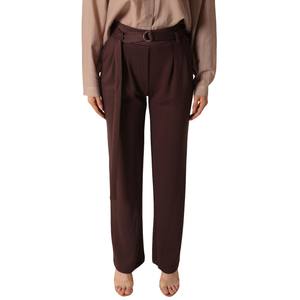 MANYLIYA Pantalon en soie de glace de haute qualité pour femmes Pantalon d'été décontracté et sophistiqué à jambe droite pour la décoration de logo de yoga - Product Image 3