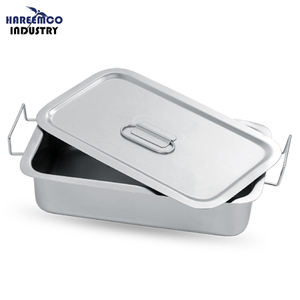 Plateau en métal pour instruments médicaux, acier inoxydable, couvercle, poignée encastrée, non stérile, autoclavable, qualité chirurgicale, réutilisable, haute qualité - Product Image 1