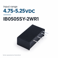 IB0505SY-2WR1 Konverter DC-DC Terisolasi 2W 5V Ke 5V 400mA SIP Modul Daya Output Tunggal Diatur Isolasi 1500VDC