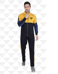 Chándal con cremallera y logotipo personalizado para hombre, conjunto de pantalones de chándal con Bolsillos y Sudadera con capucha recortada, unisex Ove - Product Image 1