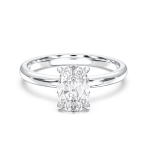 ชุดแหวนเพชรโมอิส E-F กะรัต/VVS-VS เพชรสำหรับผู้หญิง1.78กะรัตทำจากเงิน-ตัดวงรีและทรงกลม - Product Image 6