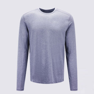 Camiseta Deportiva de Manga Larga para Hombre, Cuello Redondo, 50% Poliéster, 50% Algodón, Logotipo Personalizado, para Correr, Entrenamiento, Verano - Product Image 1