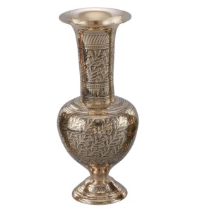 Brass Flower Vase With Engraving Gold Finished For Home Decor <b>Table</b> Decoration High Quality Flower Vase - Product Image 1