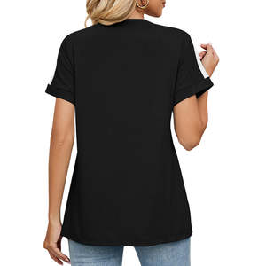 Ropa de mujer de alta calidad Camisas de mujer al por mayor Camisetas de manga corta transpirables de moda con cuello redondo para mujer - Product Image 2