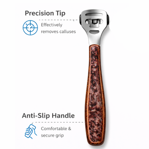 Râpe à pieds ergonomique double face en acier inoxydable pour éliminer les callosités, lime à pédicure, râpe à pieds avec poignée antidérapante, professionnelle et durable - Product Image 5