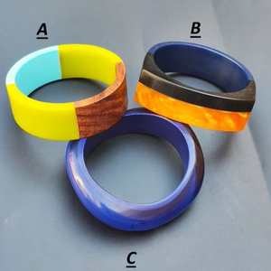 Luxury <b>Acrylic</b> Resin Bangles & Bracelets Party Wear <b>Jewelry</b> - Product Image 1