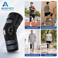 Attelle de genou professionnelle en aluminium pliable, durable et légère, orthèse de soutien pour membre inférieur, fixation externe de la rotule