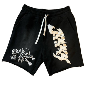 กางเกงวิ่งขาสั้นผู้ชายผ้าฝ้ายพิมพ์ลายพองกางเกงขาสั้นโฟมความยาวของผู้ชายกางเกงกีฬาลำลองสตรีทแวร์ออกแบบได้ตามต้องการฤดูร้อน - Product Image 3