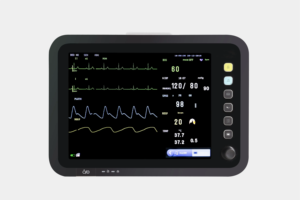 ZY-8000C Monitor pasien hewan, peralatan medis Multi-Parameter ECG/SpO2/temperatur/ETCO2/NIBP/denyut nadi/tekanan darah - Product Image 2