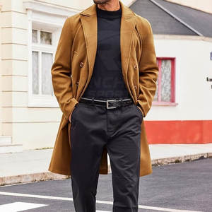 Manteau long pour homme, coupe ajustée épaisse, manteau d'hiver, manteau long moderne, vêtements d'extérieur décontractés pour homme, manteau long pour homme - Product Image 4