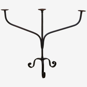 3 Arm Metal Candle Stand <b>Candelabra</b> - Product Image 2