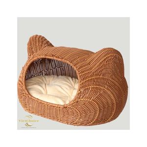 Panier en rotin tissé à bas prix berceau pour chat nid à bascule tapis de coussin intérieur conception de hamac fait à la main écologique pour chats chiots - Product Image 3