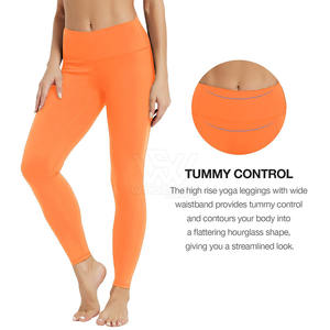 Factory Made Design Your Own Elastic Waist <b>Yoga</b> Leggings Solid Color New Arrival <b>Women</b> <b>Yoga</b> <b>Pants</b> - Product Image 2