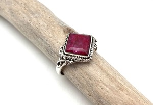 แหวนพลอยทับทิมเงินสเตอร์ลิง925เครื่องประดับทำมือแหวนเงินสไตล์ Boho สำหรับเป็นของขวัญสำหรับผู้หญิง - Product Image 4