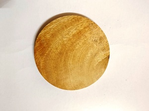 Posavasos de madera natural a granel con logotipo de grabado láser, posavasos de madera de nogal, bambú, logotipo personalizado, regalo redondo en blanco - Product Image 2