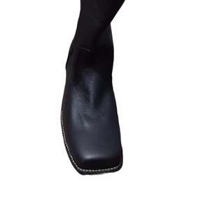 Ceci est une paire de bottes de cavalerie en cuir noir pour hommes, de style guerre civile. - Product Image 3