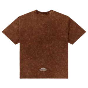 Dark Brown Loose Fit Washed 100% Cotton Men's <b>T</b>-<b>Shirts</b> Vintage Style Casual Streetwear Soft Breathable Daily Urban Wear - Product Image 3