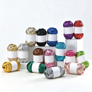 Hilo para Bordado, Insumos de Algodón, Hilo <span class=keywords><strong>Trapillo</strong></span> para <span class=keywords><strong>Tejer</strong></span>, Hilo Metálico de Poliéster para Camisetas, Hilo para Crochet - Product Image 2