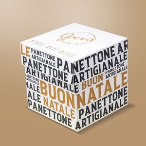 Boîte personnalisée Holly Mod pour Panettone 19x19x19 cm avec laminage mat et gaufrage - Product Image 6