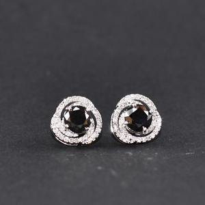 Belle boucle d'oreille en argent sterling Moissanite bijoux personnalisés boucle d'oreille en diamant à facettes bague de fiançailles cadeau pour elle - Product Image 1