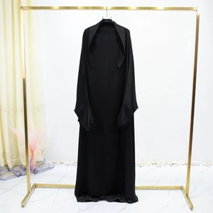 Robe longue traditionnelle arabe pour femmes, en mousseline de soie, à manches longues, mignonne, d'été, abaya musulmane, ample, maxi longueur, jilbabs - Product Image 4