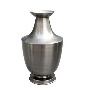 Jarrón de mesa gris oscuro con recubrimiento en polvo, centro de mesa, macetas y jarrones de flores de lujo para decoración de jardín, jarrón central moderno - Product Image 1