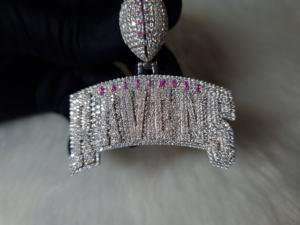 Colgante de nombre de Hip Hop de moda, Diamante cultivado en laboratorio personalizado, colgante de Diseño de Moda de Plata de Ley 925 helado para Unisex - Product Image 6