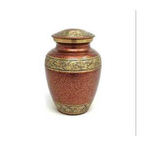 Hot Selling Hand Crafted Red Cremation Urn Funeral Urn For Human White Brass Urn Cremation Manufacturer & Exporter From India - Product Image 1
