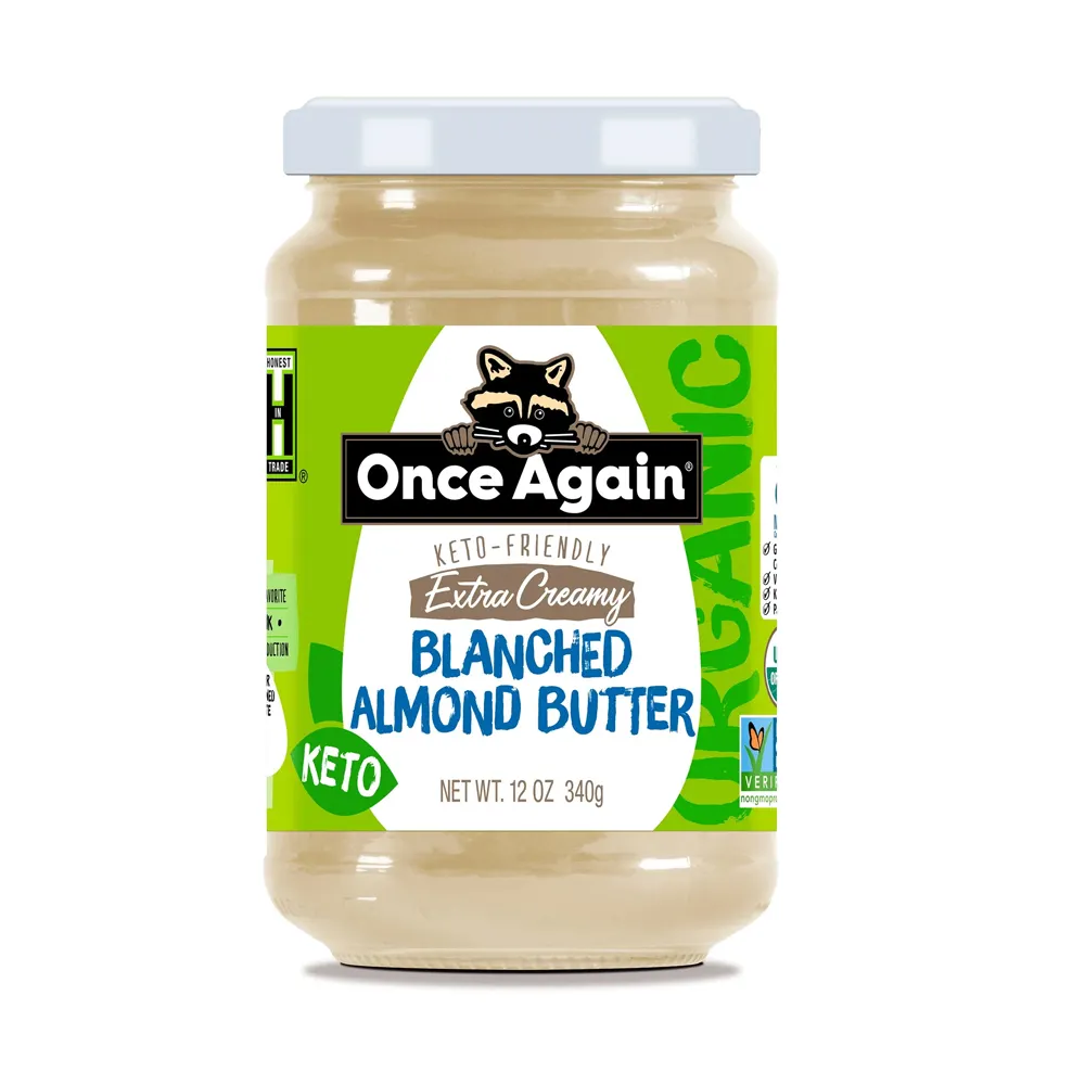 Premium Quality Organic Creamy Almond Butter Packed in 12oz Jar Case of 6 Gluten Free Certified Peanut Free Vegan