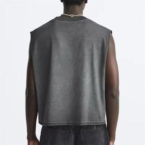 เสื้อกล้ามผู้ชายผ้าฝ้าย 100% ทรงเข้ารูป สไตล์สตรีทแวร์ ระบายอากาศ แห้งเร็ว น้ำหนัก 300 กรัม ปรับแต่งได้ แขนสั้น - Product Image 5