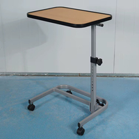 Table de lit d'hôpital pliable à prix d'usine OEM, bureau médical réglable pour usage à domicile des personnes âgées