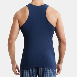 Débardeur respirant imprimé personnalisé de haute qualité pour hommes, vêtements de sport de fitness, streetwear décontracté, manches courtes, coupe ajustée, polyester/coton - Product Image 3