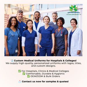 Conjunto de uniforme de hospital unisex con logotipo personalizado, mezcla de algodón, tejido transpirable, OEM y ODM, proveedor mayorista a granel de Bangladesh - Product Image 3