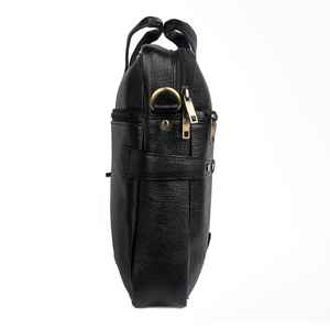 Stylish Black Leather <b>Laptop</b> <b>Tote</b> <b>Bag</b> Durable Materials <b>for</b> Luggage Making - Product Image 3