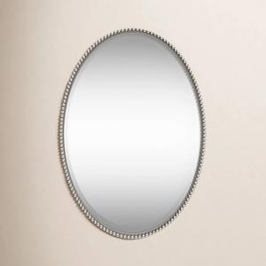 Classic Gold Metal Framed Square <b>Mirror</b> Bevel Glass Pearl Rim Design Art Deco Wedding Entryway Wall Decor - Product Image 2