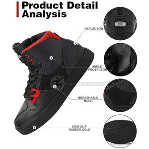 Nuevo Estilo de Calzado Deportivo de Motociclismo para Clientes, de Cuero, Resistente al Viento, con Características Transpirables e Impermeables, Tallas Grandes - Product Image 5