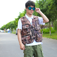 Chaleco de Caza Unisex de Camuflaje, Tela Oxford, Multibolsillos, Transpirable, Softshell, para Exteriores, Verano