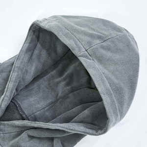 Sweat à capuche en polaire d'hiver lourd et délavé, personnalisé par les fabricants, de haute qualité, avec impression personnalisée - Product Image 4