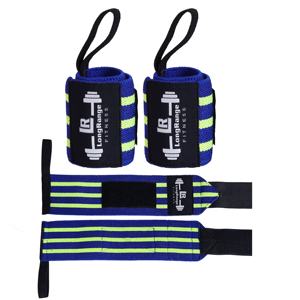 สายรัดข้อมือ สายรัดยกน้ำหนัก สายรัดออกกำลังกายและฟิตเนส อุปกรณ์พยุงข้อมือ วัสดุทนทาน สายรัดผ้าฝ้าย ระยะยาว - Product Image 2